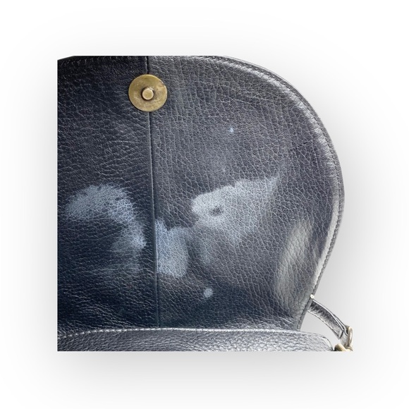 new Blush B-Lush ༄ Cavalier Leather + Fur Pouchette Clutch Handbag Bag ༄ Black - Picture 11 of 16